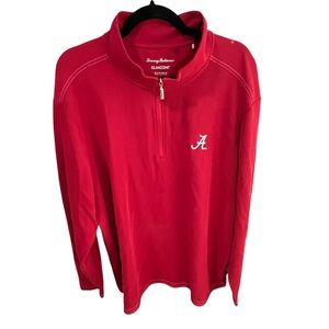 Tommy Bahama Alabama Crimson Tide Island Zine Supima Cotton Quarter Zip XXL